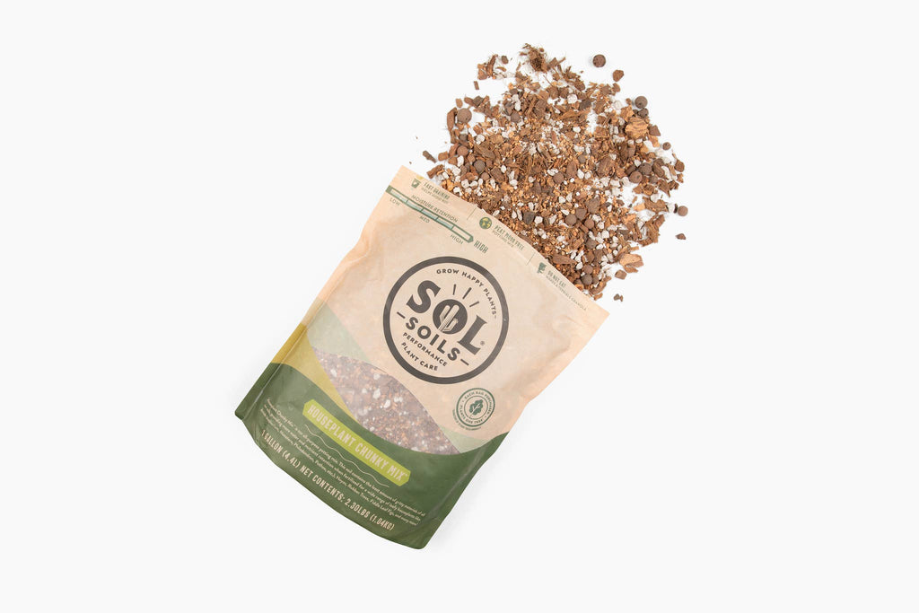 Sol Soils Houseplant Chunky Mix 2 Qt – Fast-Draining Aroid & Tropical Potting Soil