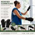 Microfiber Leaf Cleaning Gloves for Houseplants – Reusable, Black